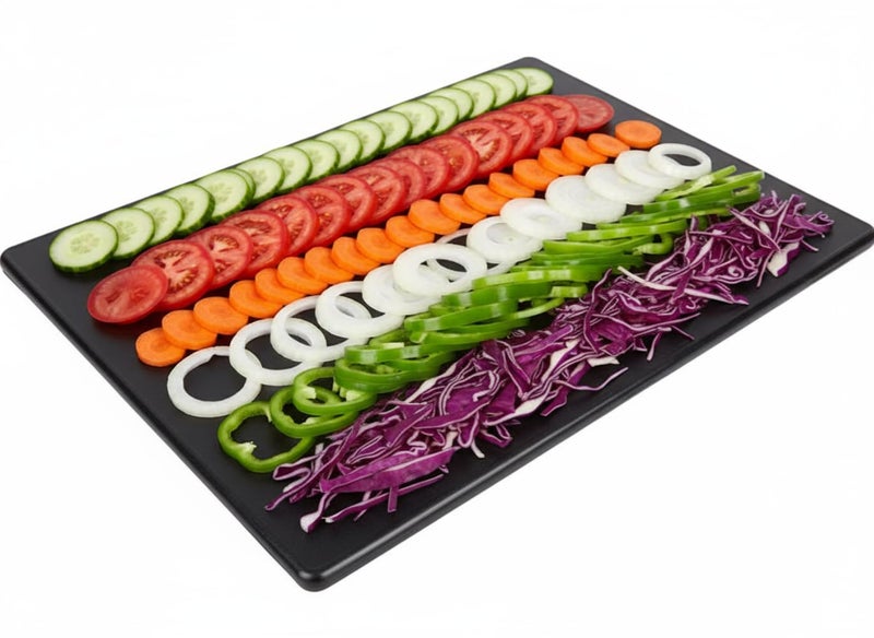 Thirteen Chefs Commercial Grade Black Cutting Board - 20 x 15 Inch Extra Large, 0.5" Thick HDPP Plastic with NSF Stamp for Restaurants Kitchens and Food Service - Image 1